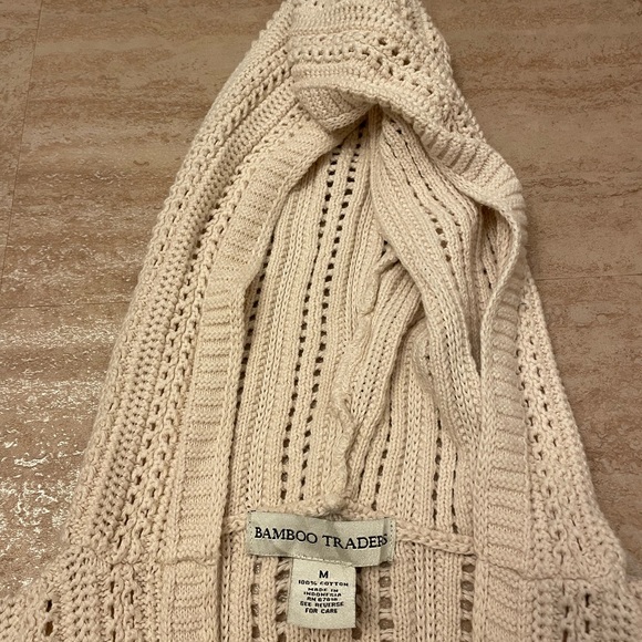 Bamboo Trader knitted beige sweater/ hooded size medium - Picture 10 of 10